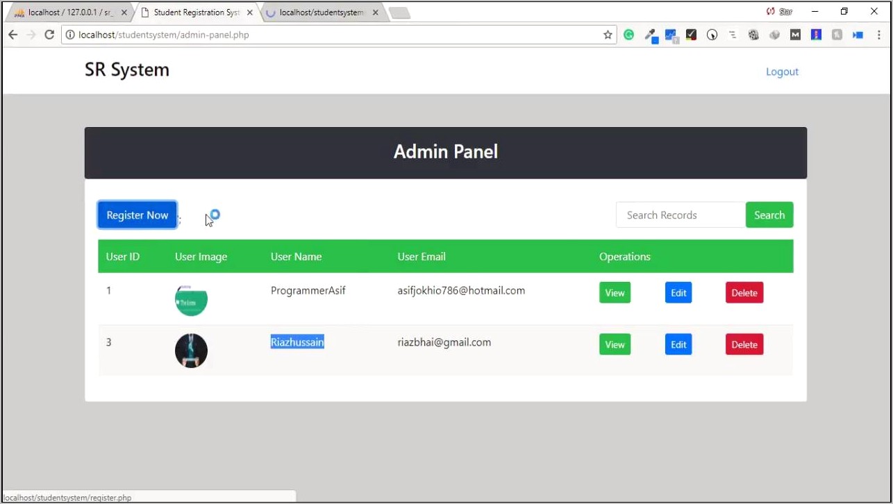 Php Mysql Admin Template Free Download