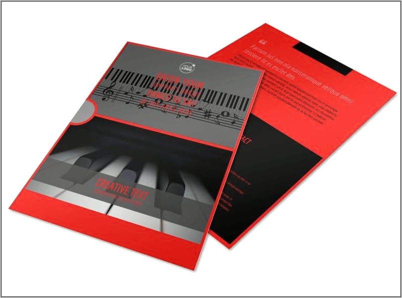 Piano Lesson Flyer Handout Template Word Download