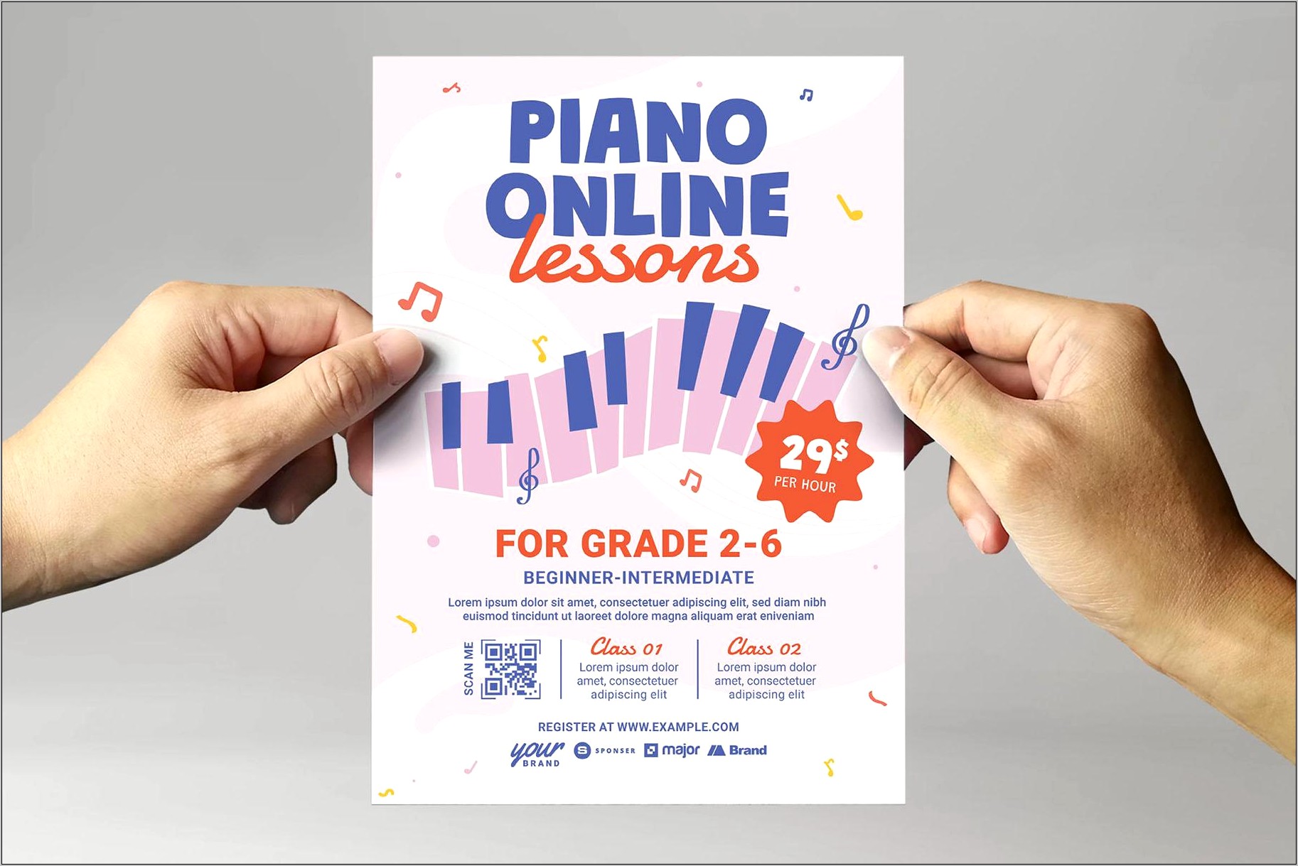 Piano Lesson Flyer Template Word Download