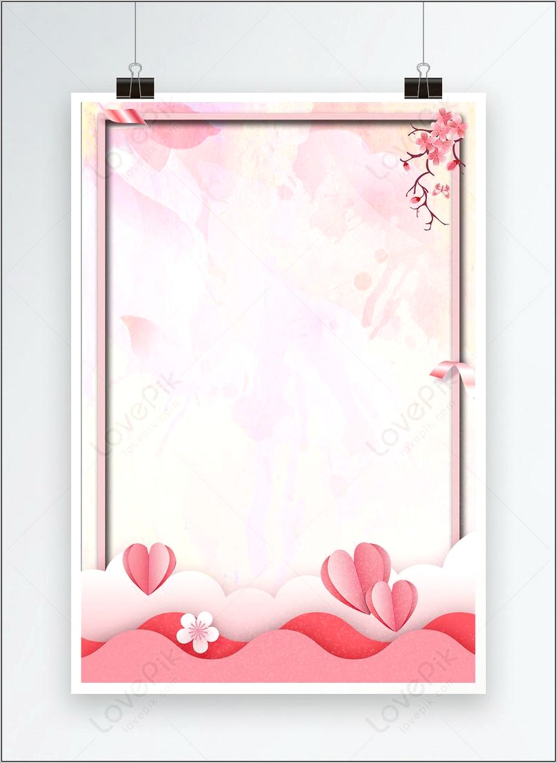 Pink Background Template Design Free Download