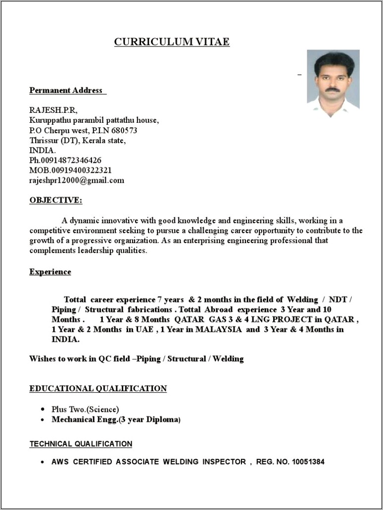 Pipe Welder Job Description Resume