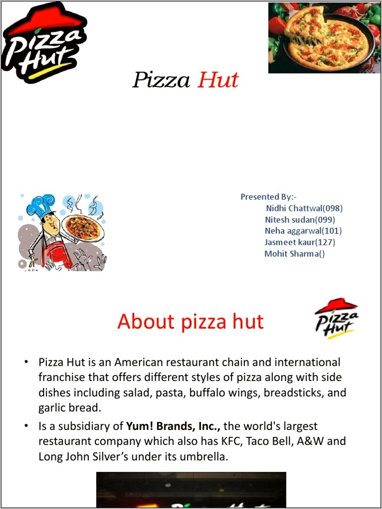 Pizza Hut Powerpoint Template Free Download