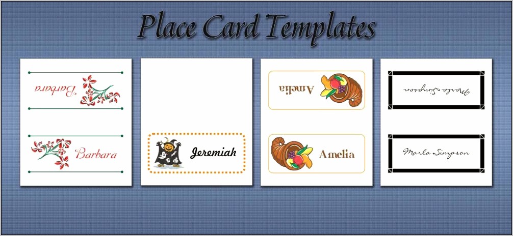 Place Cards Reserved For Family Free Word Template