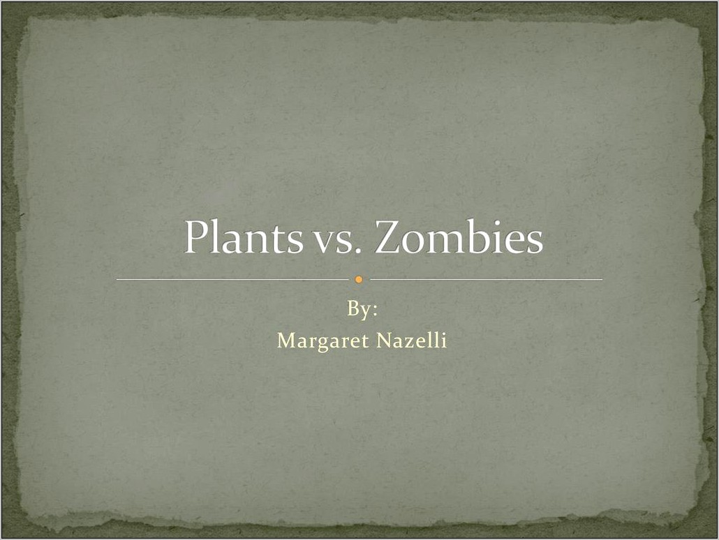 Plants Vs Zombies Powerpoint Templates Free Download