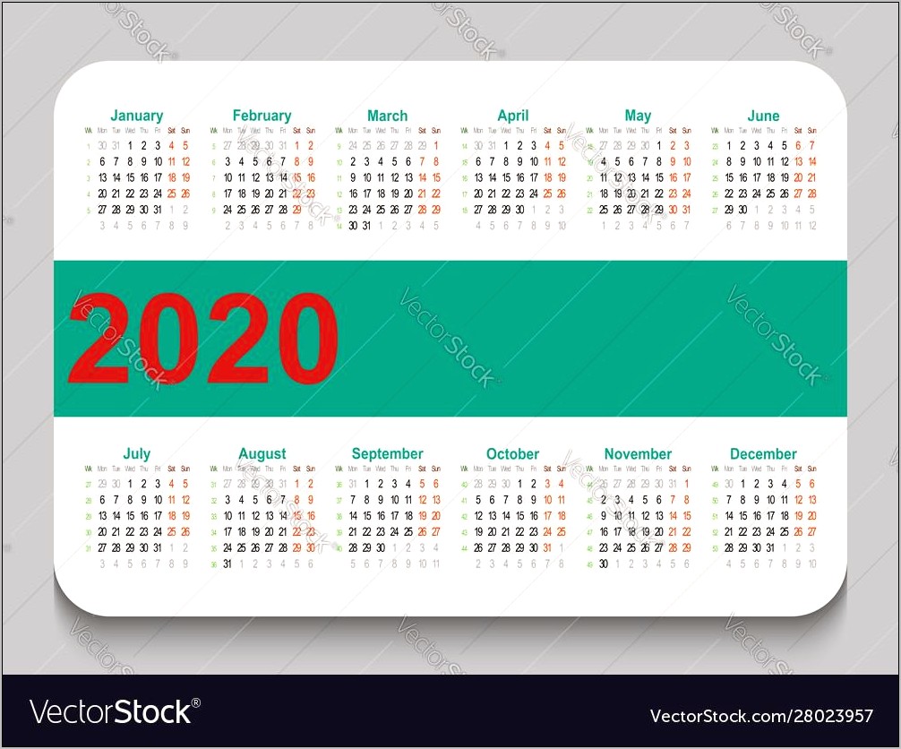 Pocket Calendar 2015 Template Free Download