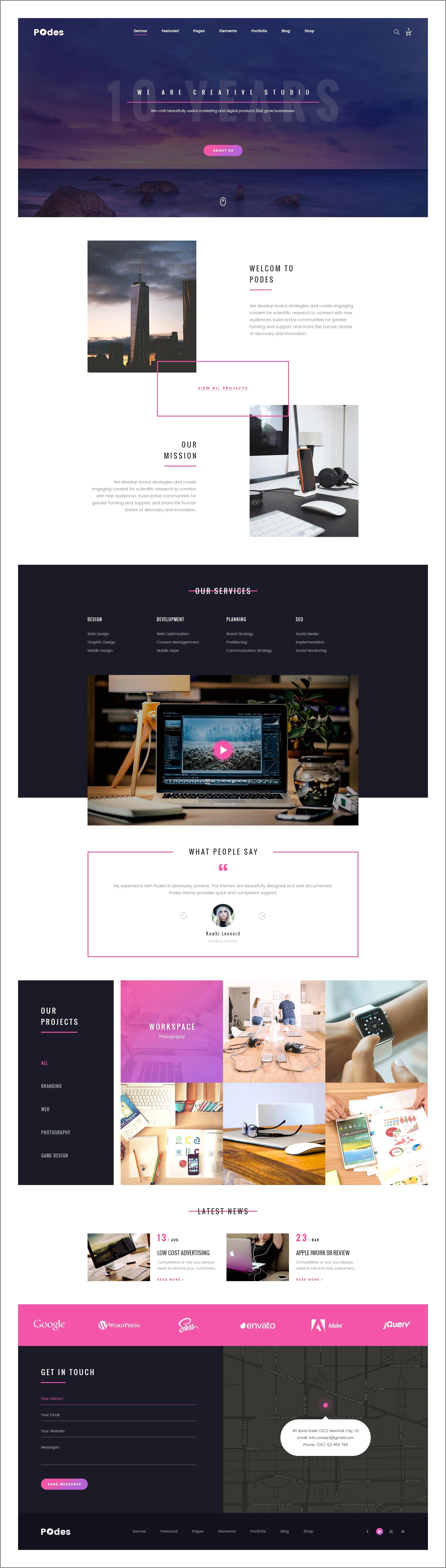 Podes Responsive Multi Purpose Html Template Free Download