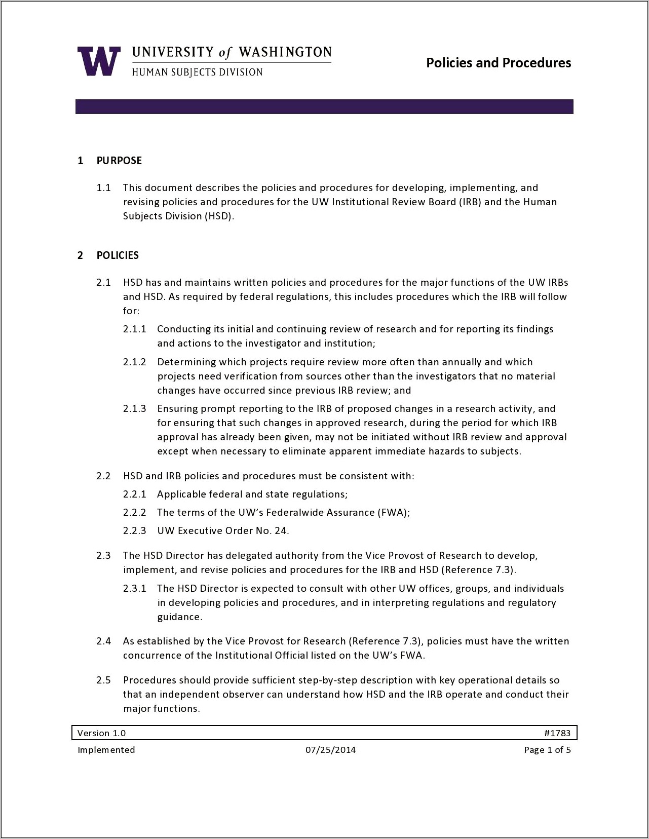 Policies And Procedures Manual Template Download