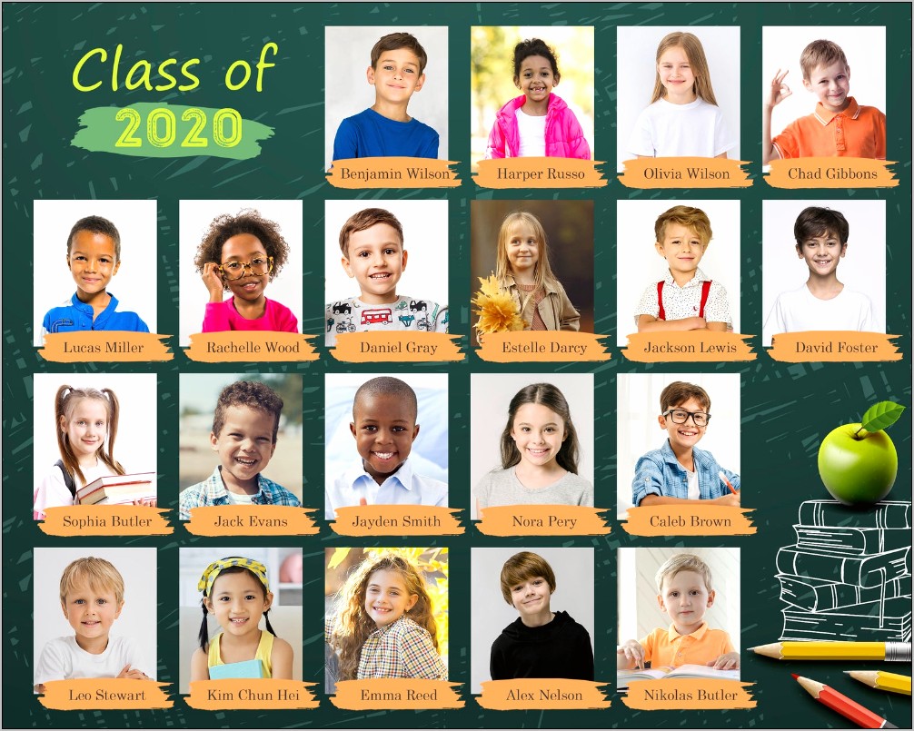 Portage Mi High School Class Photo Template Free