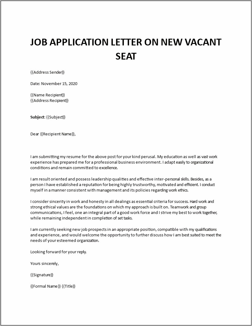 Post Resume As Job Application