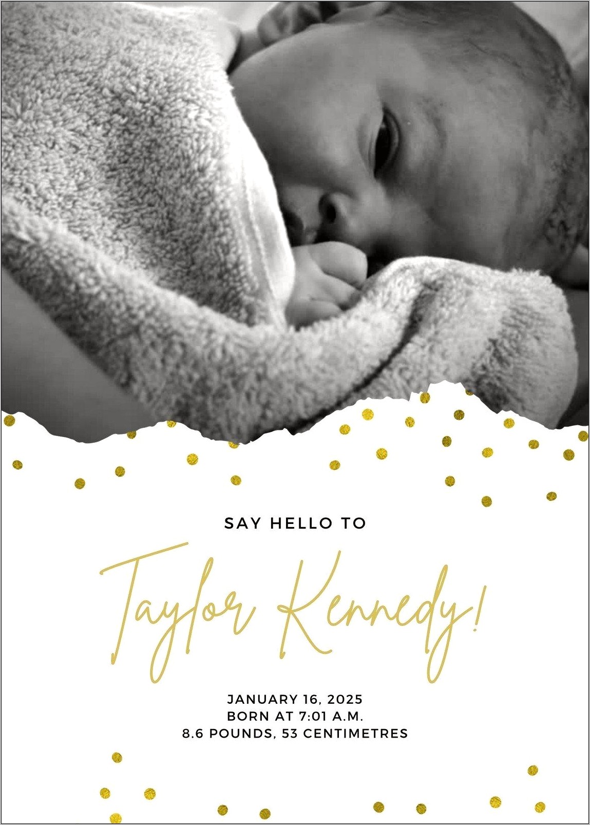 Poster Template For Announcing Baby Free Download