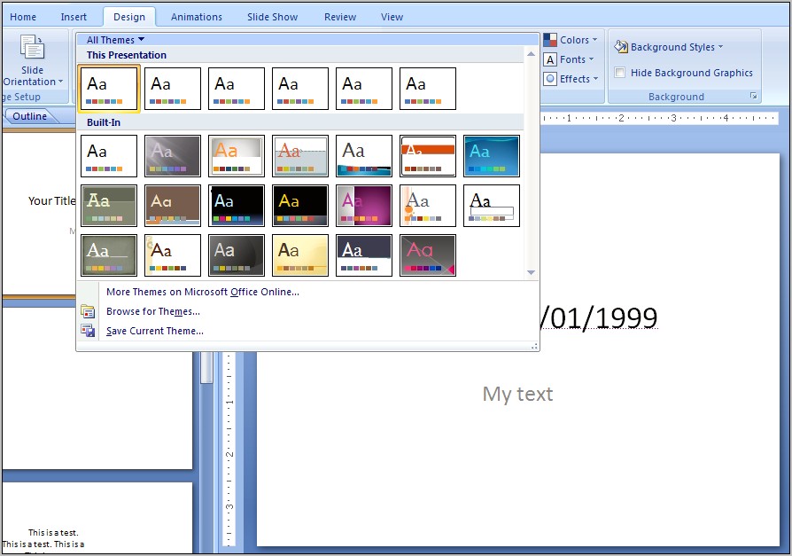 Powerpoint 2007 Design Templates Free Download