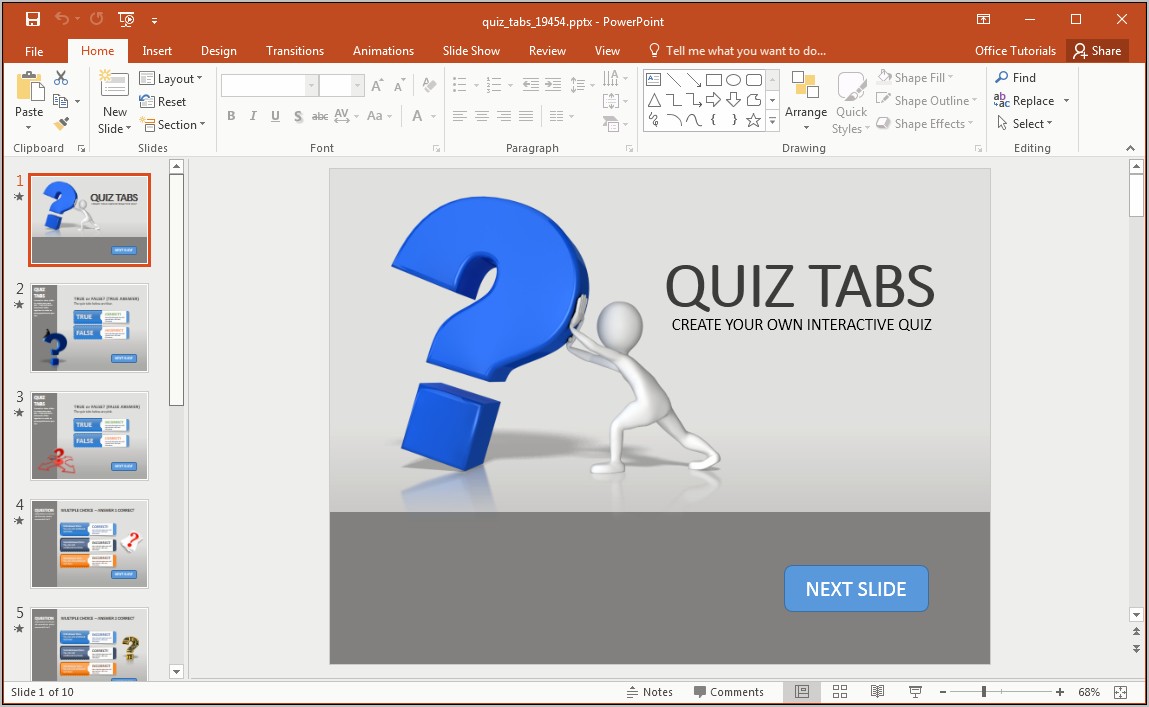 Powerpoint Multiple Choice Quiz Template Download