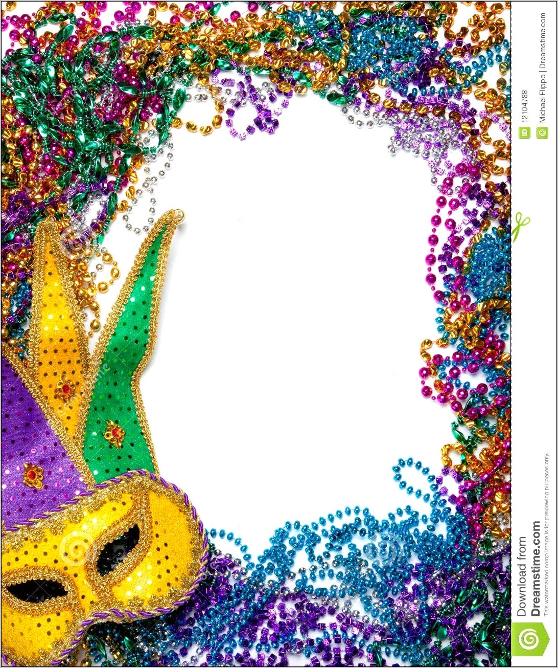 Powerpoint Party Invitation Mardi Gras Template Free