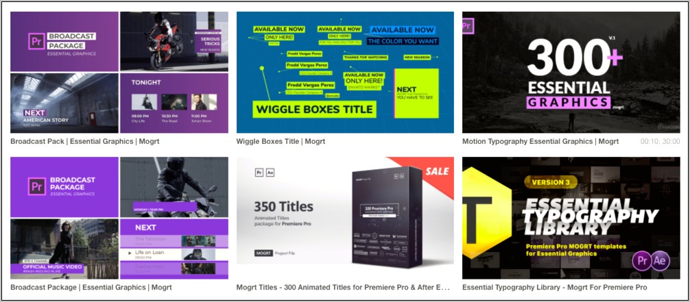 Premiere Pro Cc Motion Graphics Templates Free