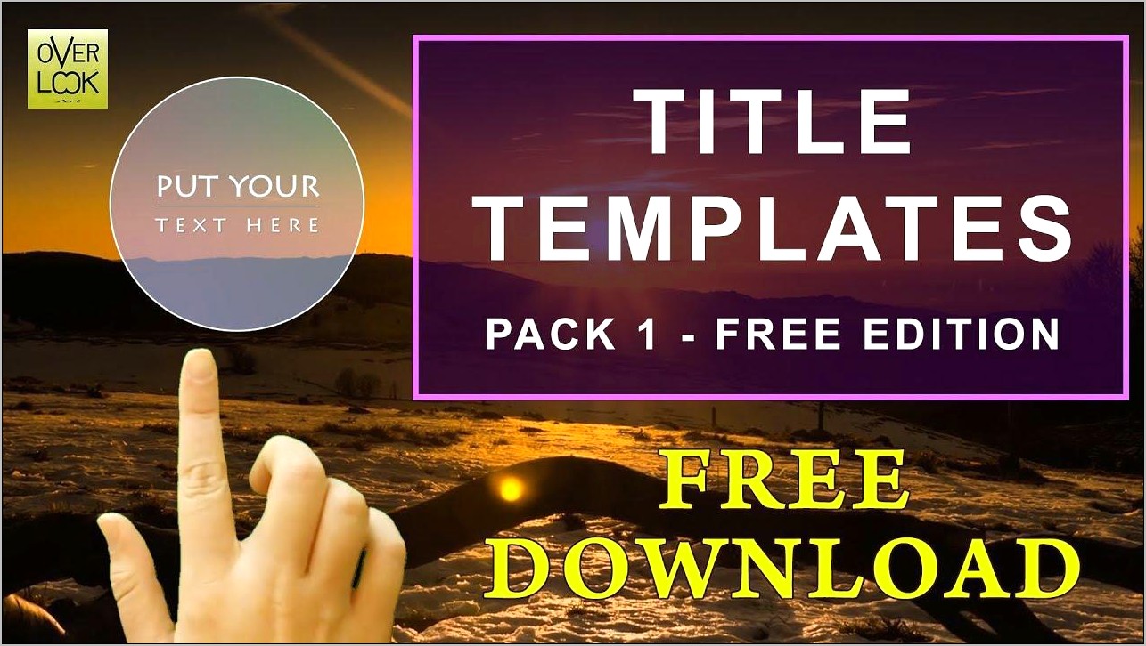 Premiere Pro Cc Title Templates Download Free