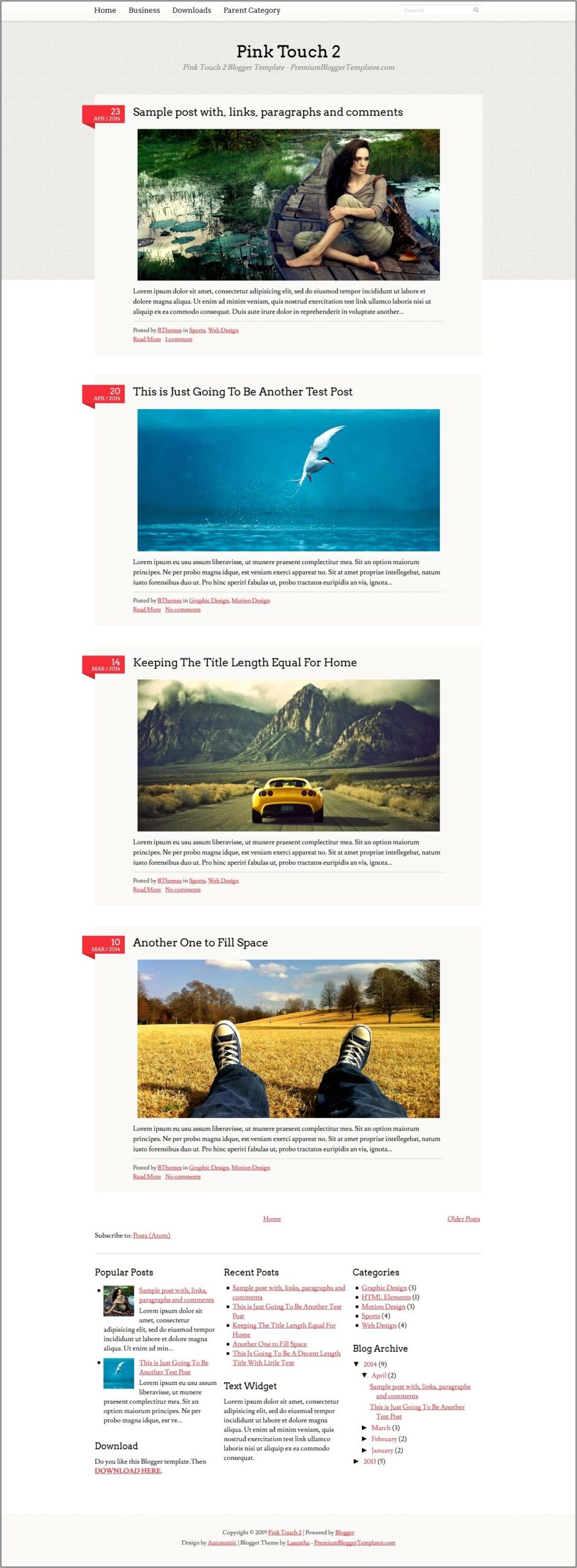 Premium Blogger Templates 2014 Free Download