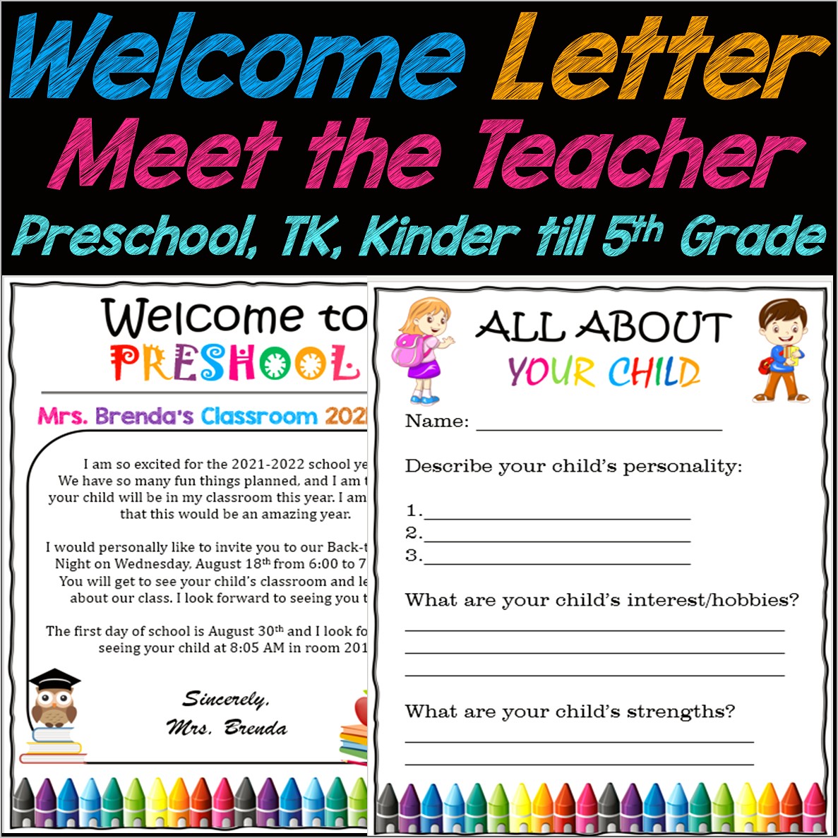 Preschool First Time Visitor Cards Templates Free