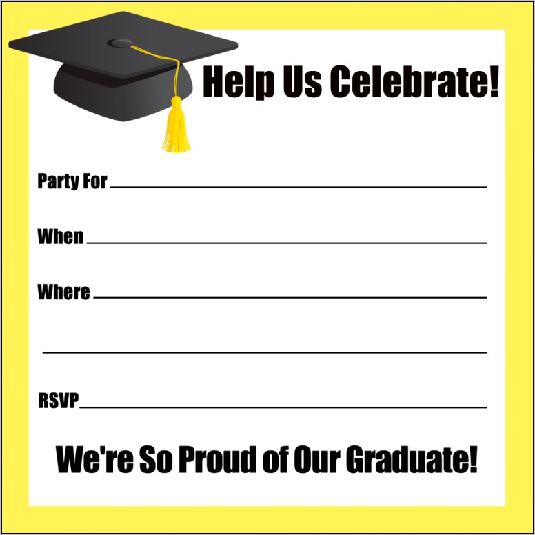 Preschool Graduation Invitation Templates Free Download