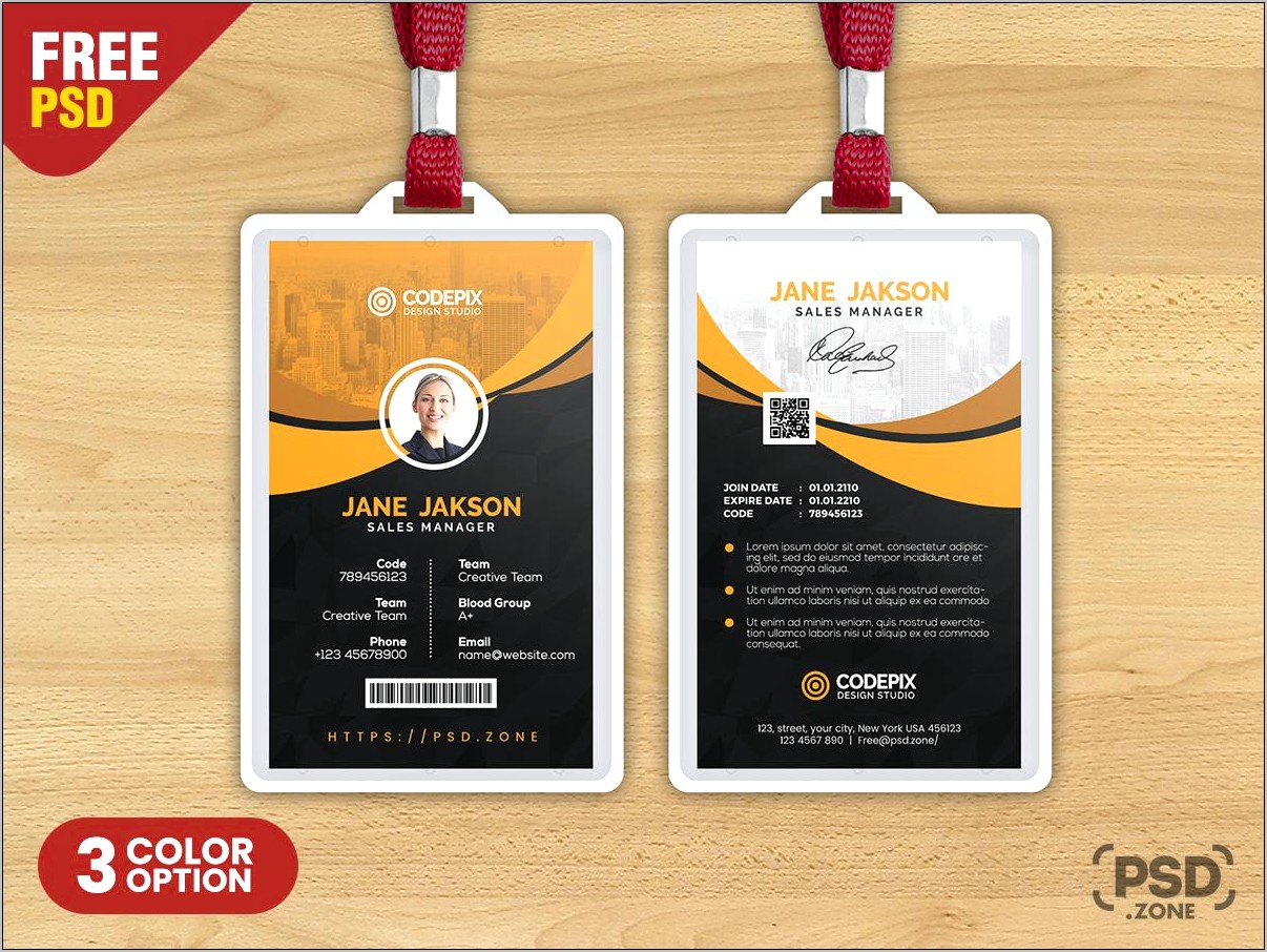 Press Card Design Template Free Download