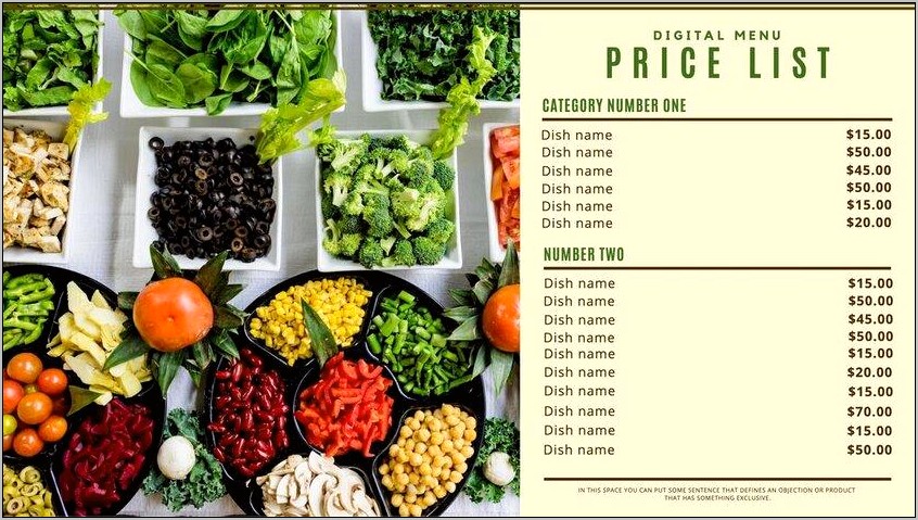 Price List Template Design Free Download