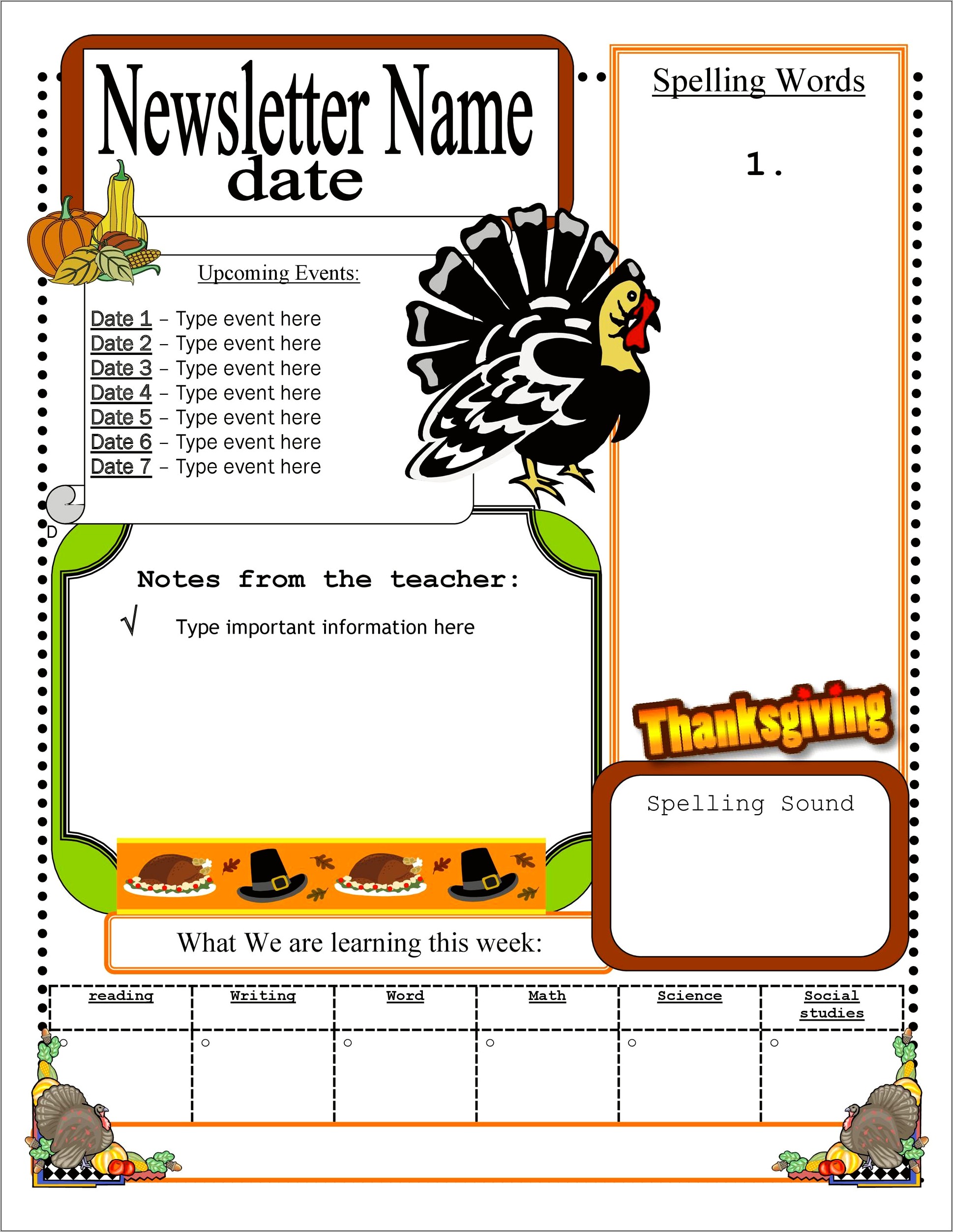 Primary School Newsletter Templates Free Download