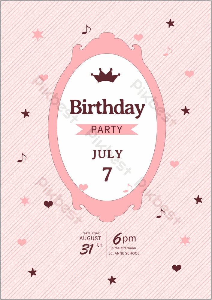 Princess Birthday Party Invitation Templates Free Download