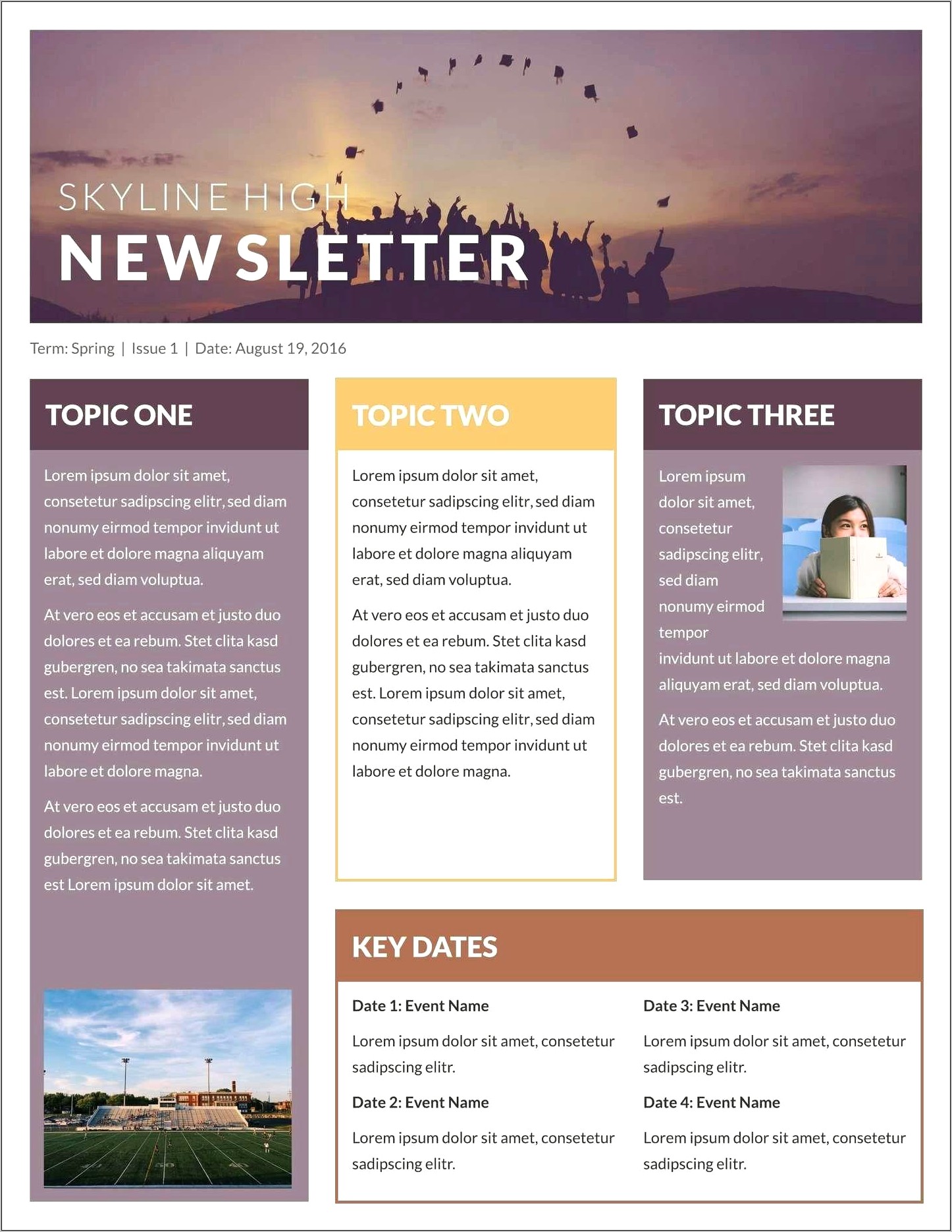 Printable 2 Page Newsletter Template Free Word