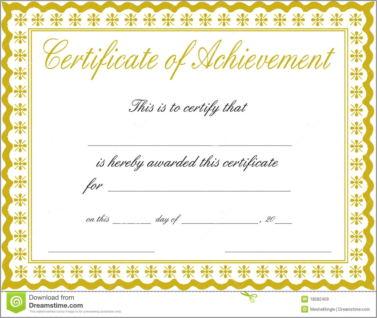 Printable Certificate Of Completion Template Free Download