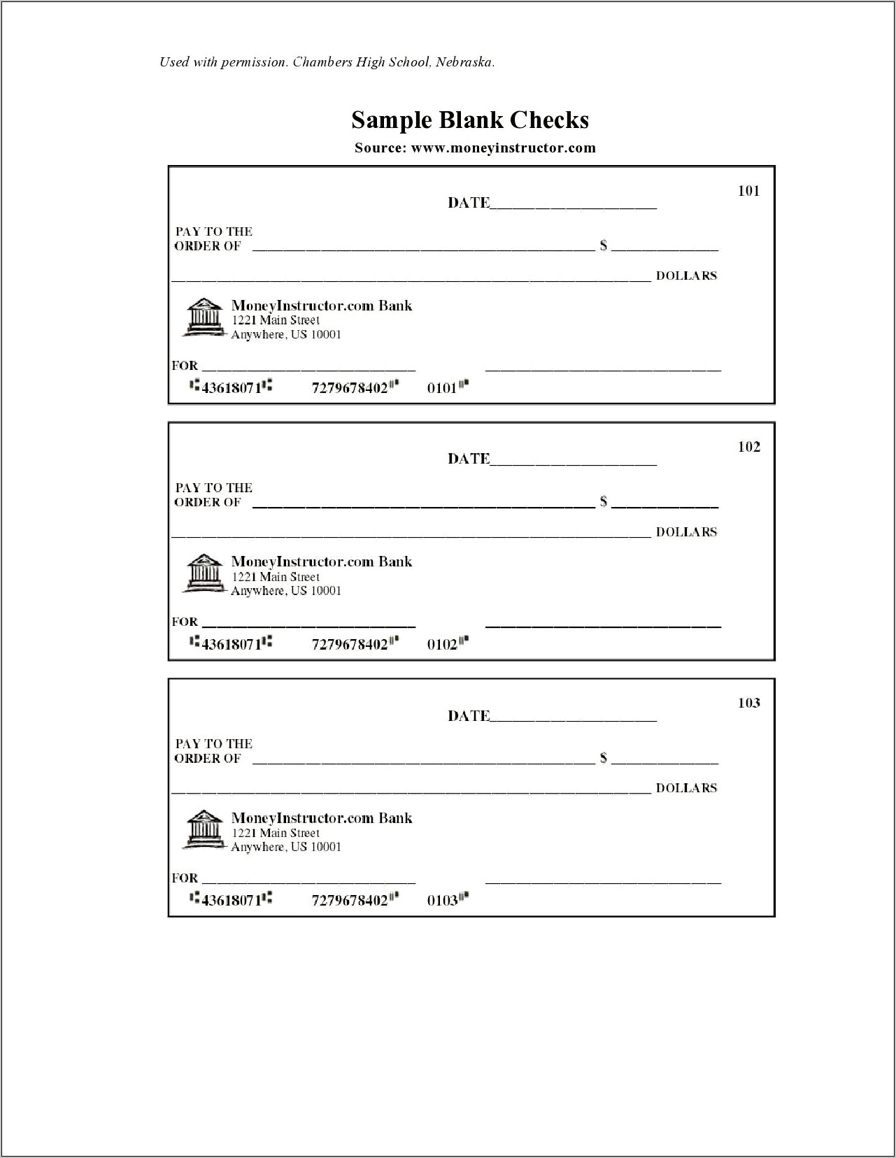 Printable Check Templates I Can Download