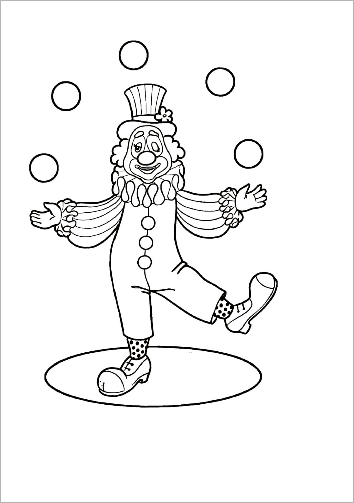 Printable Clown Template Free Entire Body And Face