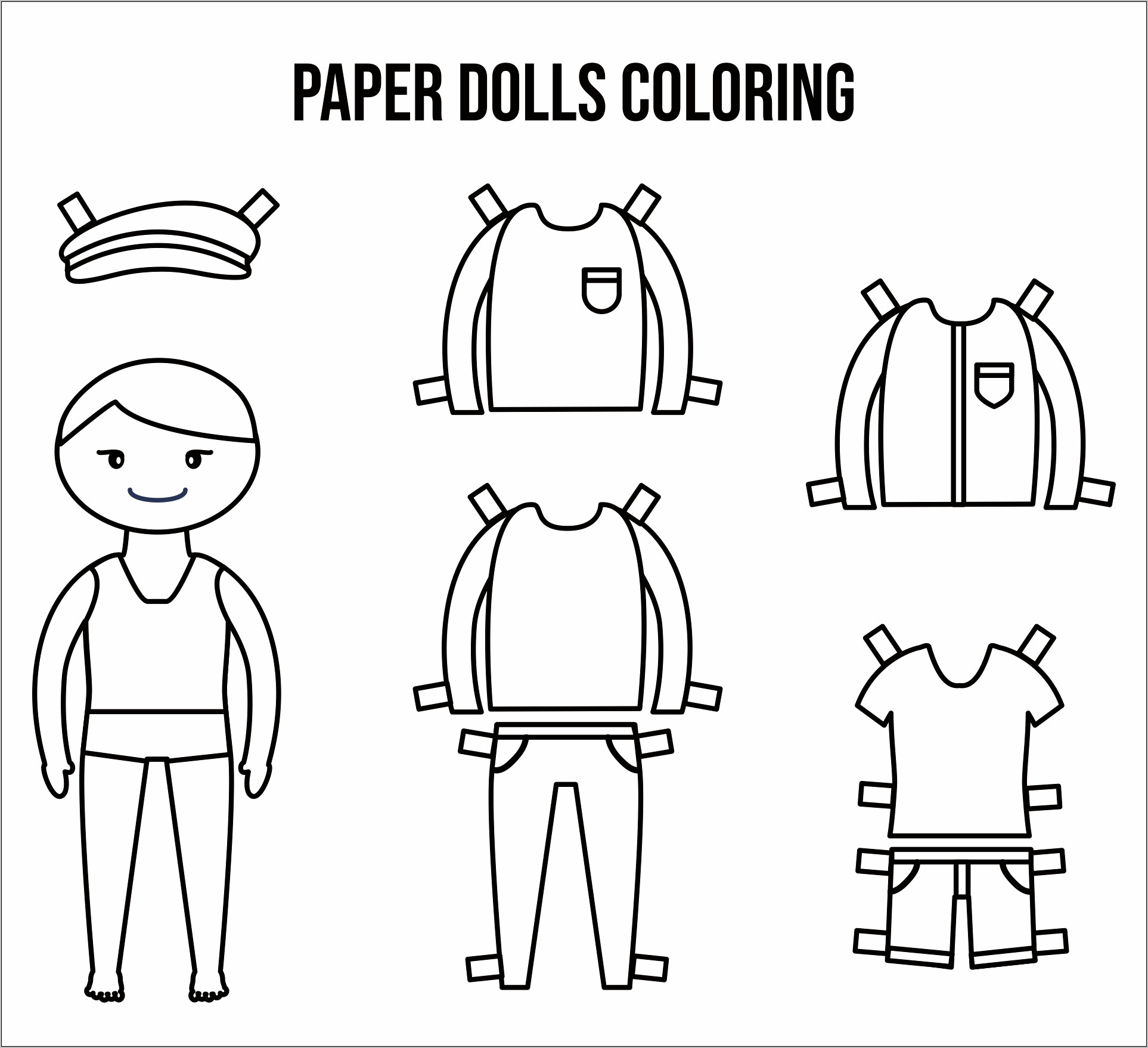 Printable Dress Up Paper Dolls Template Free