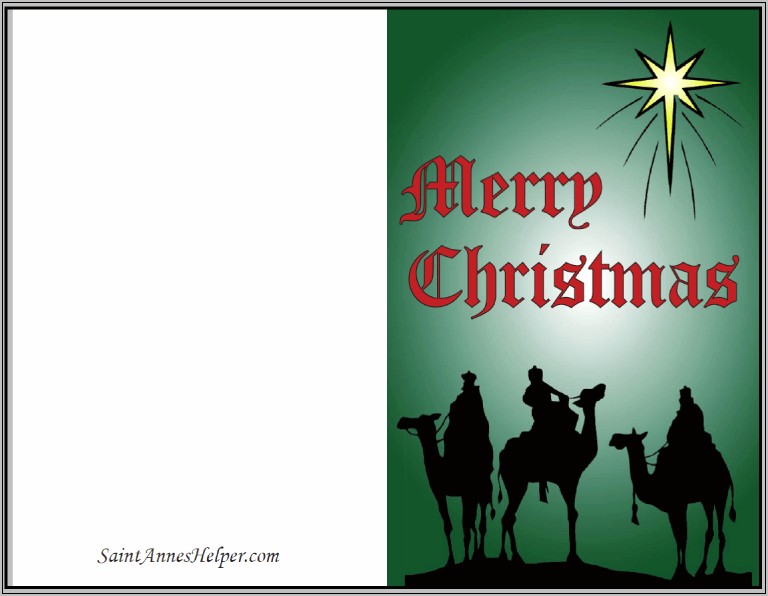 Printable Free Biblical Christmas Card Template For Kids