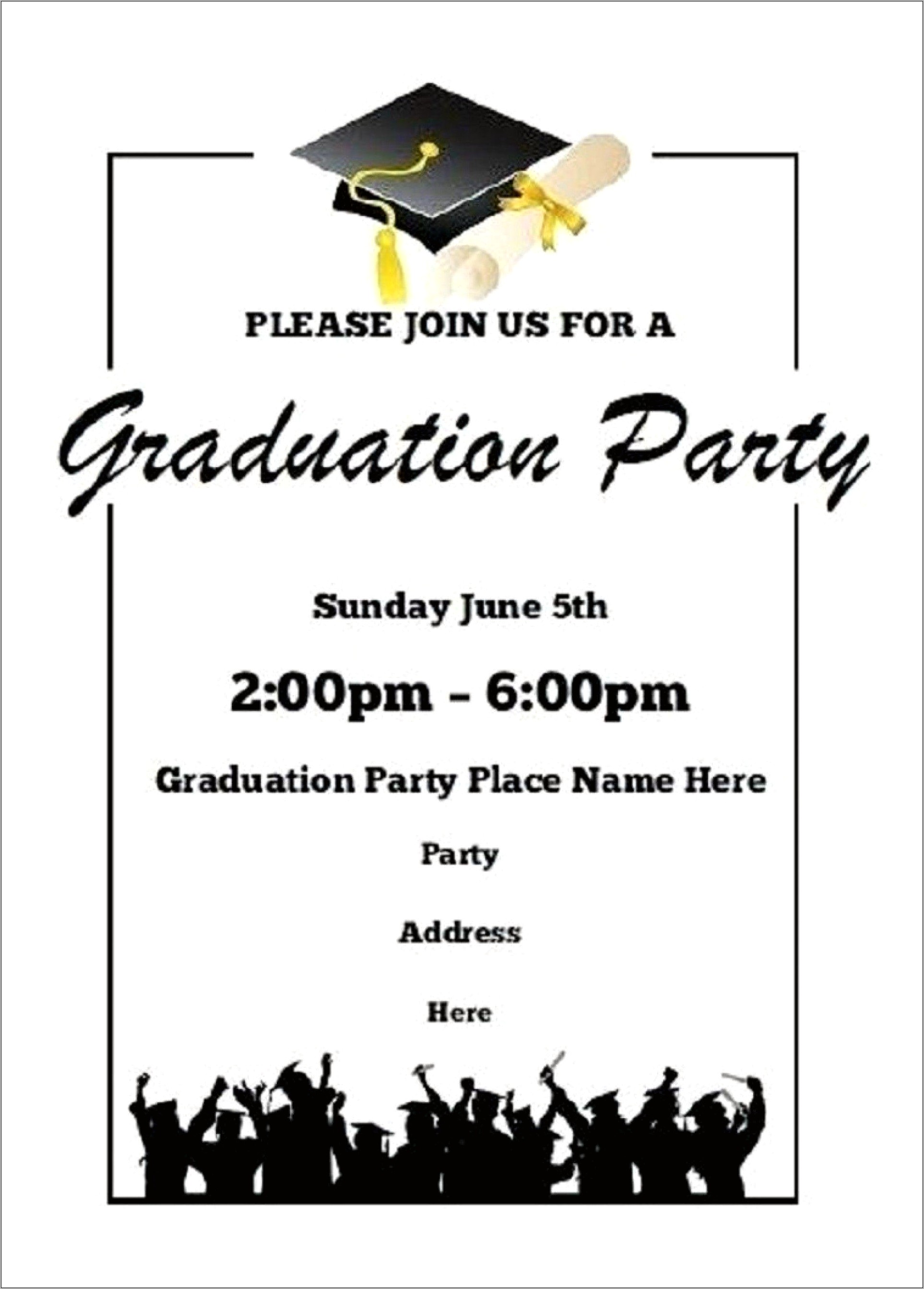 Printable Graduation Party Template Free Download