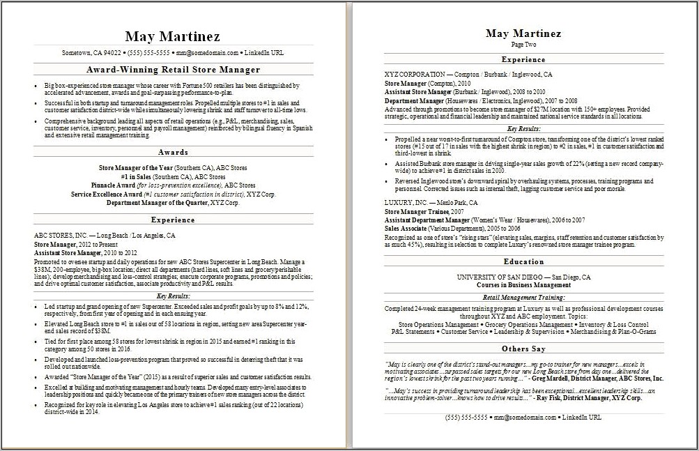 Printable Inventory Control Manager Resume