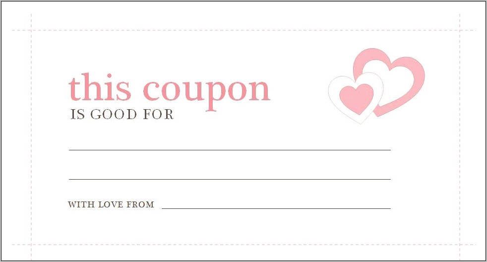 Printable Valentine Coupon Template To Download