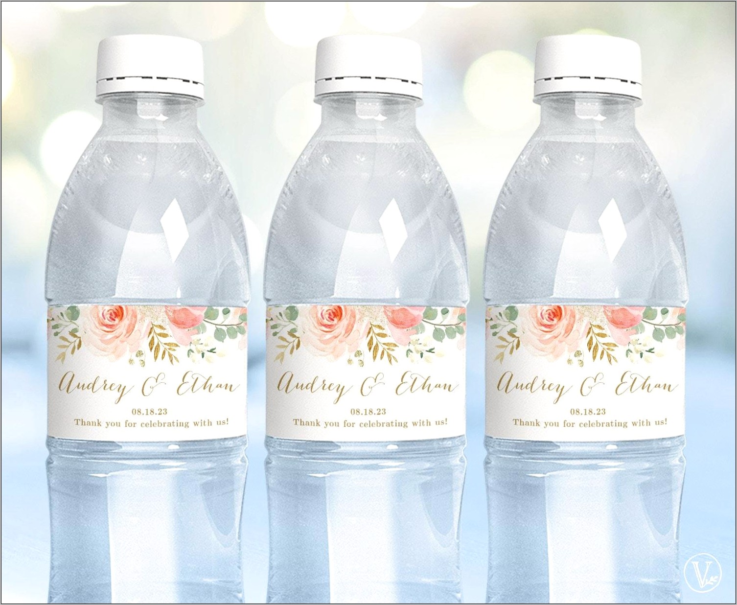 Printable Wedding Water Bottle Labels Free Templates