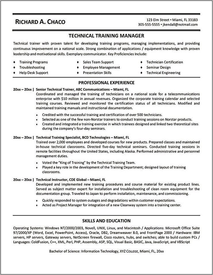 Private Personal Trainer Resume Examples
