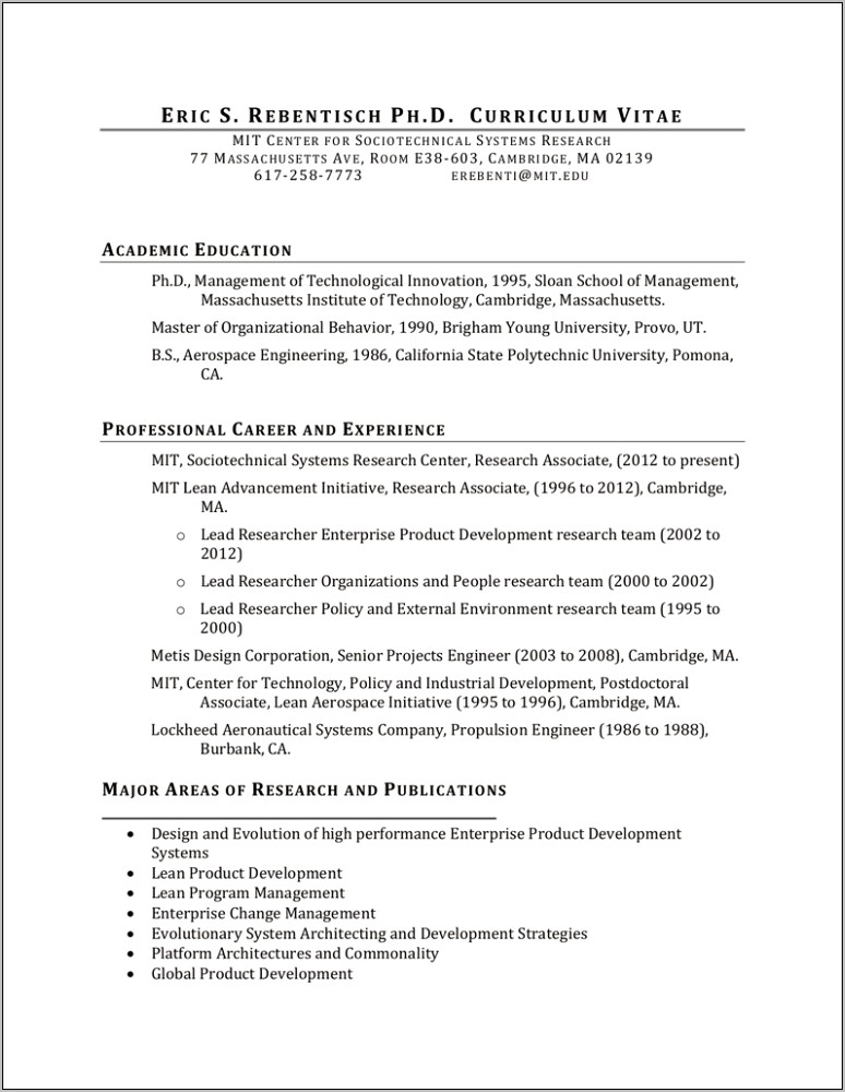 Product Manager Cambridge Havard Resume