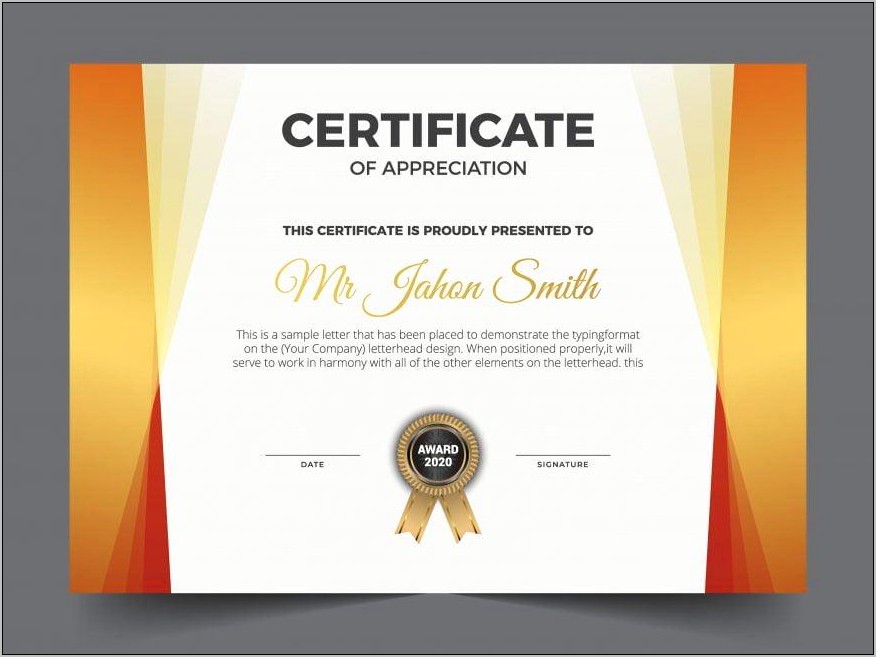 Professional Certificate Templates Psd Free Download