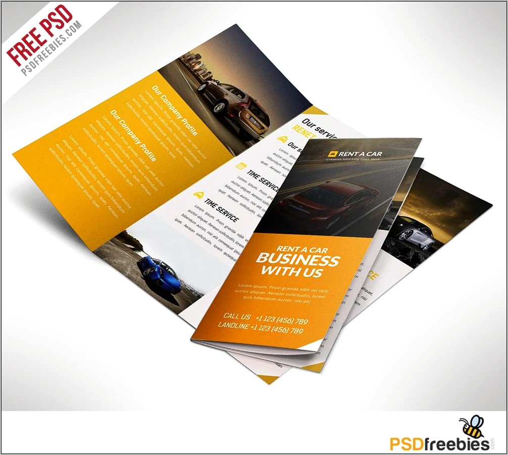 Professional Corporate Tri Fold Brochure Free Psd Template