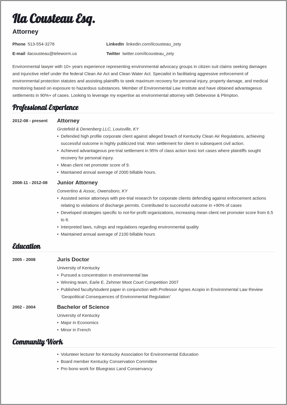 Professional Criminal Justice Resume Examples