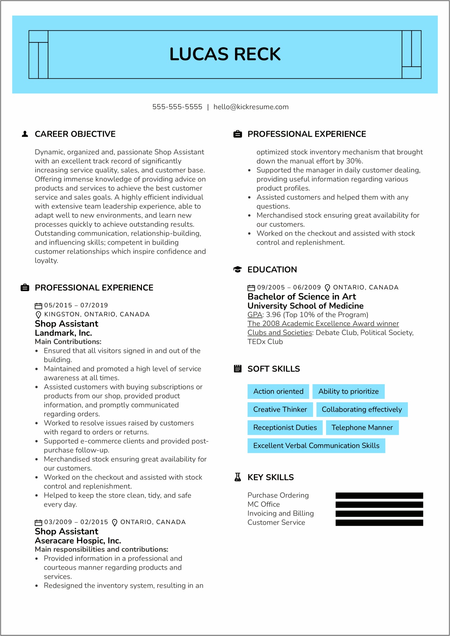 Professional Objective On Resume Examples