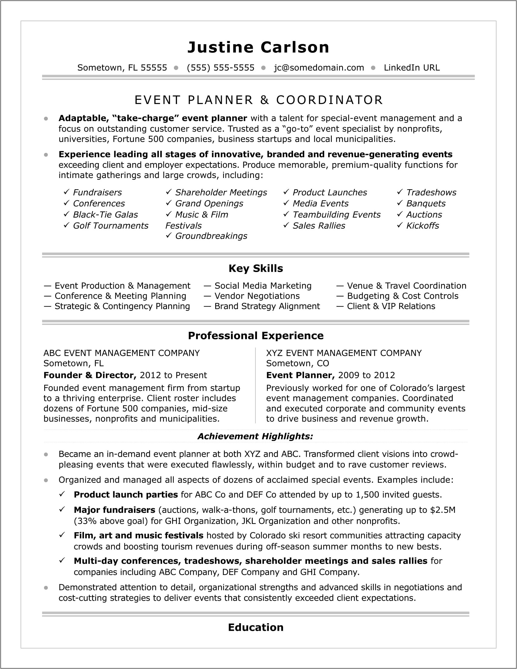Program Administrator Job Description Resume
