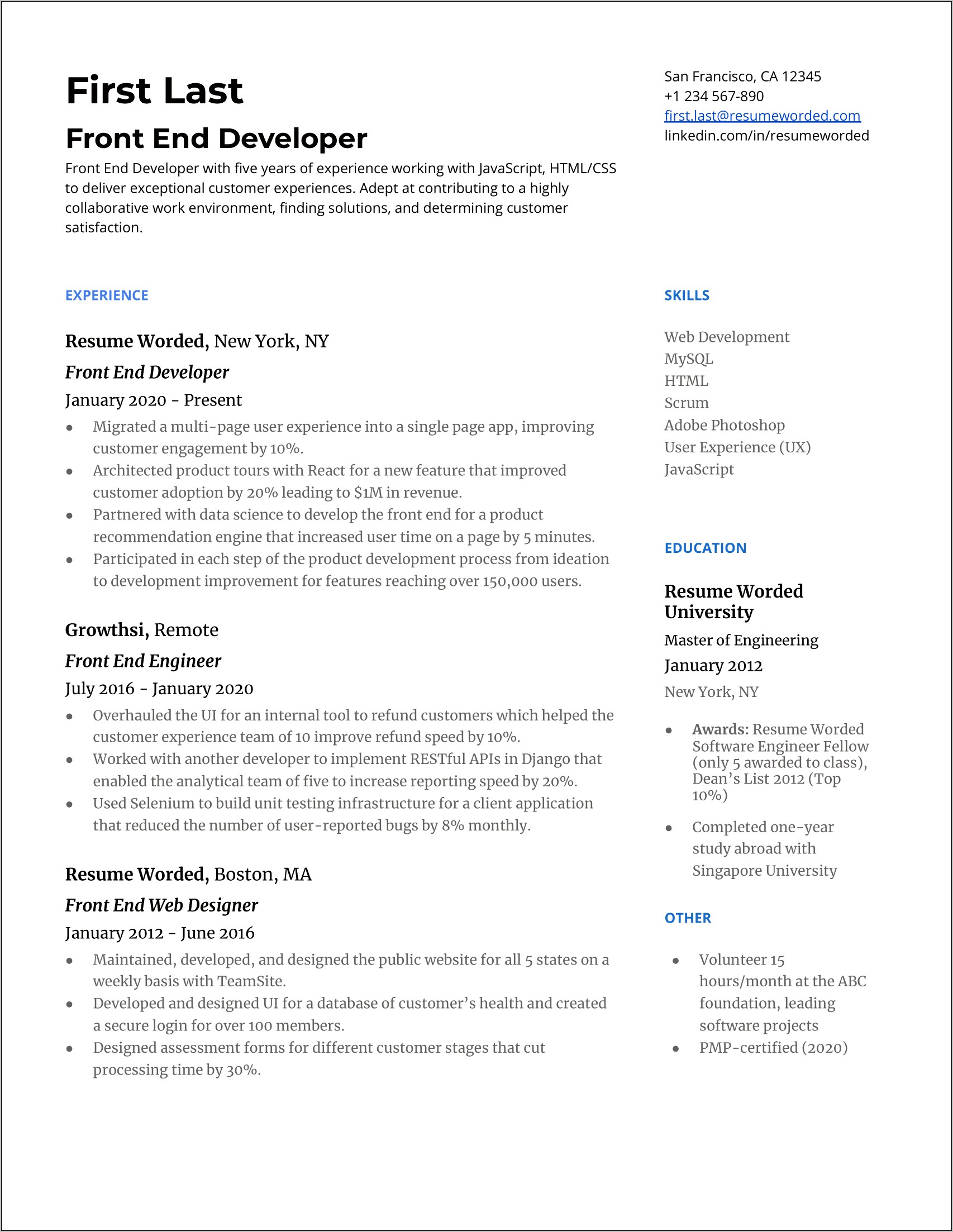 Programming Job Description On Resume