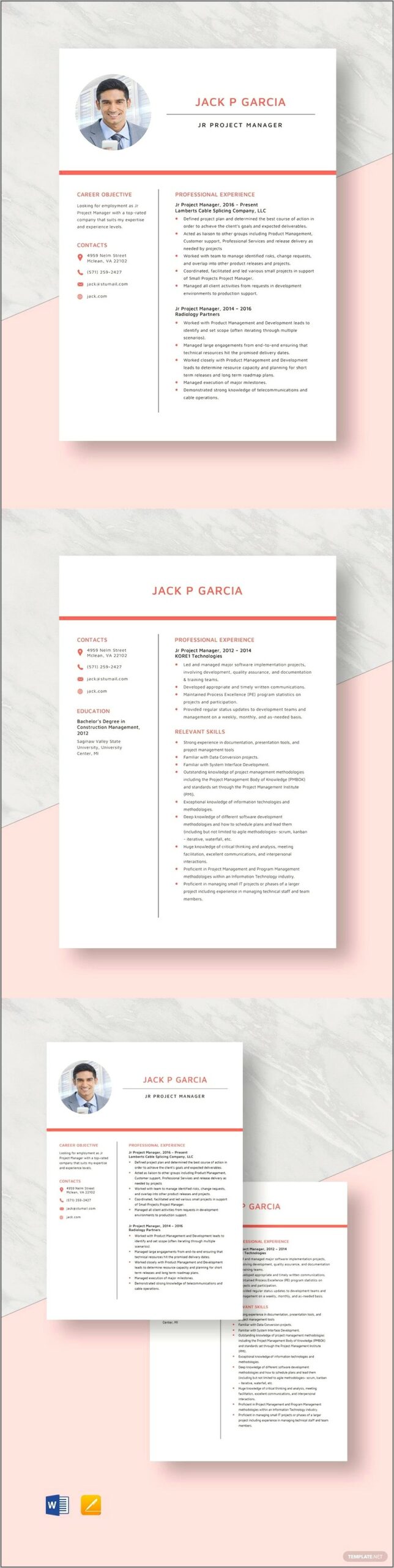 Project Manager Resume Free Download