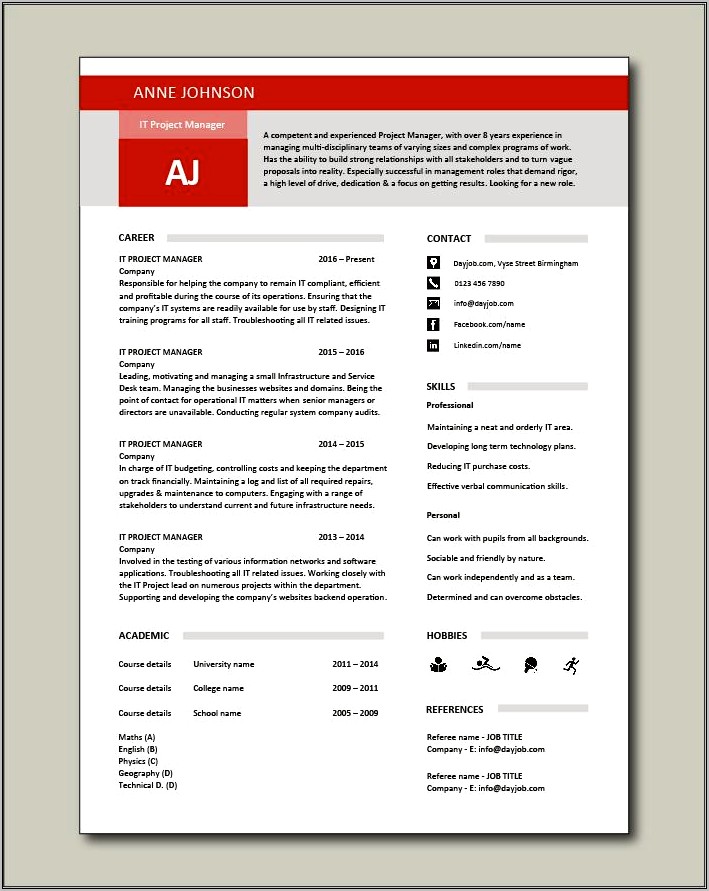 Project Manager Resume Sample Australia