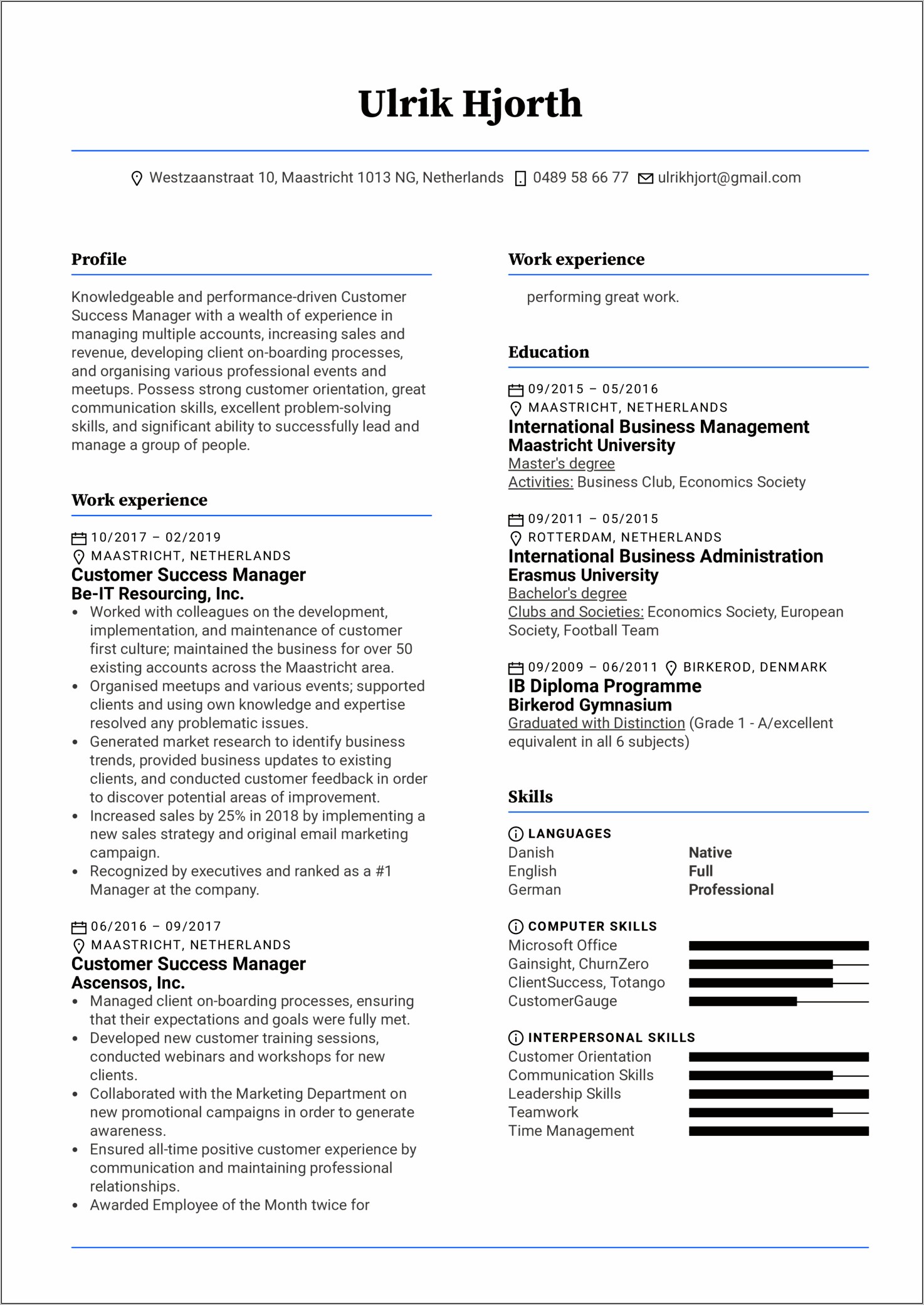 Project Manager Resume Sample Monster