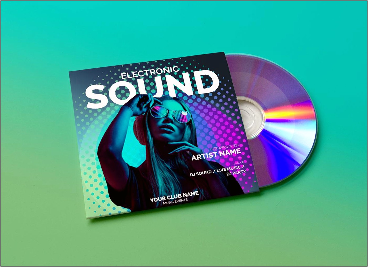 Psd Cd Cover Disk Free Mockup Template