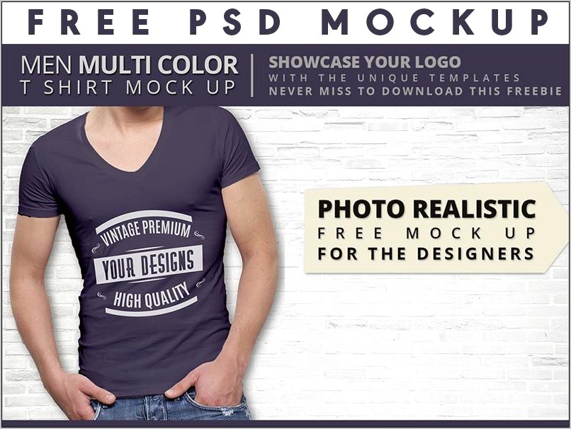 Psd Tshirt Mockup Template Vol2 Free Download