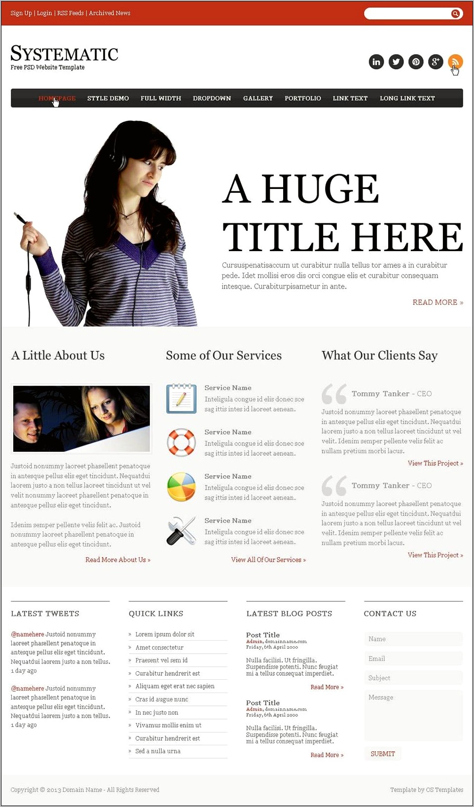 Psd Web Templates Free Download 2013